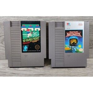 Lot of 2 NES Games 10-Yard Fight and Captain Skyhawk Original Nintendo-Tested